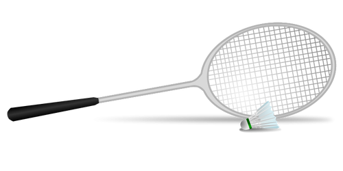 Vector illustration of badminton racket and ball, Badmintonschlager Mit Ball PNG - Free PNG