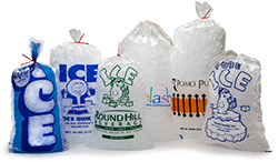 Plain Top Ice bags with twist
