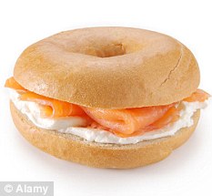 Salmon And Cream Cheese Bagel - Bagel And Cream Cheese, Transparent background PNG HD thumbnail
