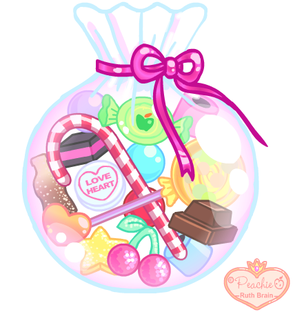 Candy Bag By Princess Peachie Hdpng.com  - Bags Of Candy, Transparent background PNG HD thumbnail