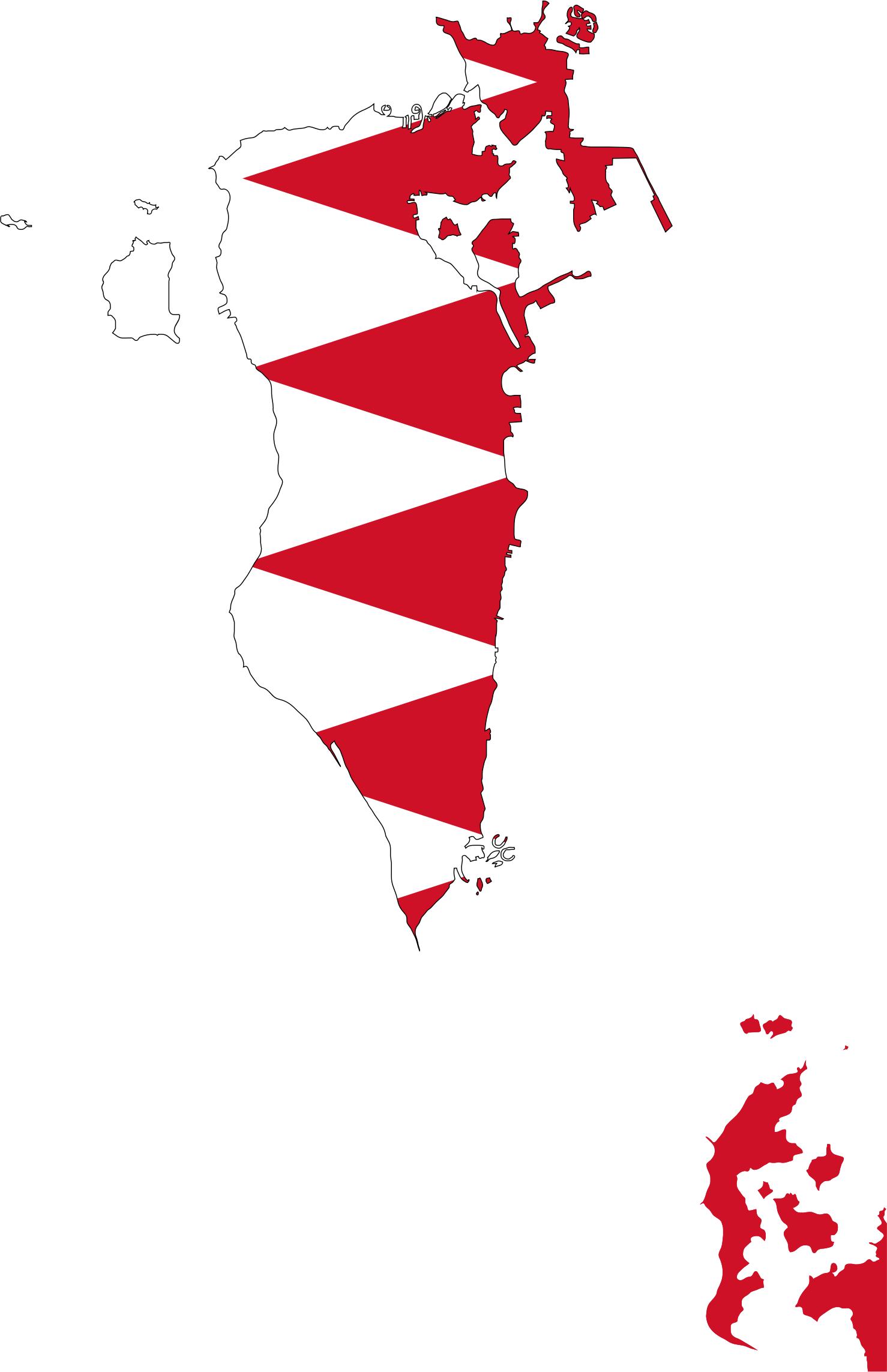 Bahrain Map Flag - Bahrain Map, Transparent background PNG HD thumbnail
