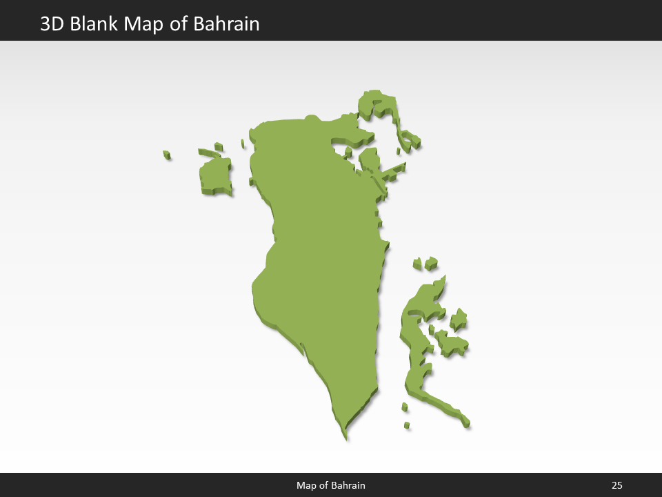 Powerpoint Map Bahrain. Slides Included In This Package: - Bahrain Map, Transparent background PNG HD thumbnail