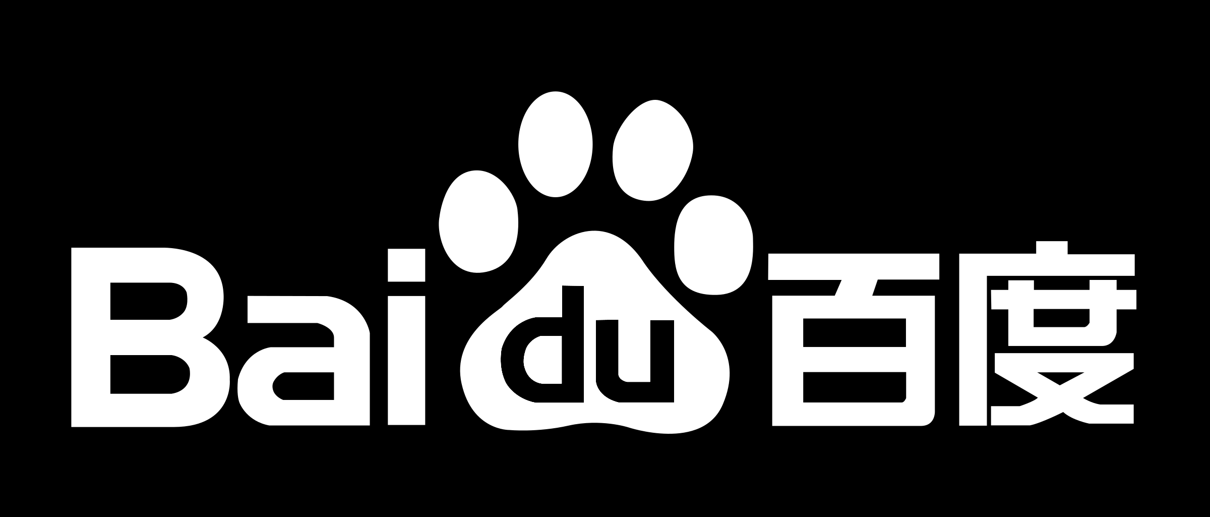 Baidu Logo White - Baidu, Transparent background PNG HD thumbnail