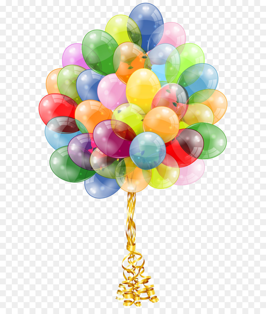 Balloon Birthday Cake Party Gift   Transparent Balloons Bunch Clipart Image - Balloon Bunch, Transparent background PNG HD thumbnail