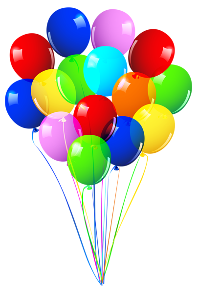 Bunch Of Balloons Png Image - Balloon Bunch, Transparent background PNG HD thumbnail