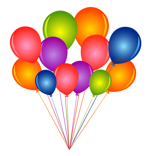Bunch of Balloons PNG image, Balloon Bunch PNG - Free PNG