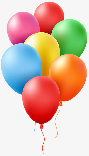 Bunch Of Colorful Balloons, 7 Balloons, Colored Balloons, Round Balloon Png Image And - Balloon Bunch, Transparent background PNG HD thumbnail