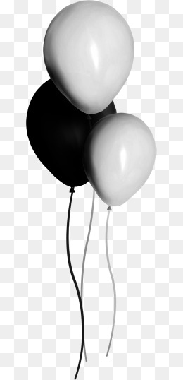 Black And White Balloons, Hand Painted, Toy, Balloon Png Image And Clipart - Balloons Bunch Black And White, Transparent background PNG HD thumbnail