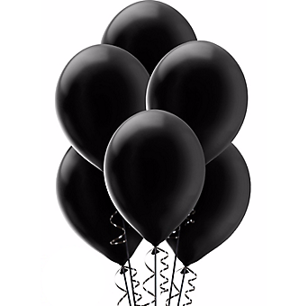 Black Balloon - Balloons Bunch Black And White, Transparent background PNG HD thumbnail