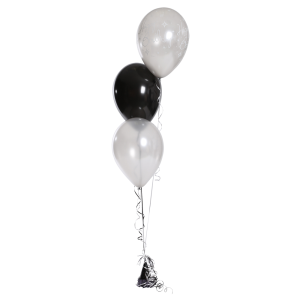 Bunch Of 3 Latex Balloons - Balloons Bunch Black And White, Transparent background PNG HD thumbnail