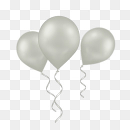 White Balloons - Balloons Bunch Black And White, Transparent background PNG HD thumbnail