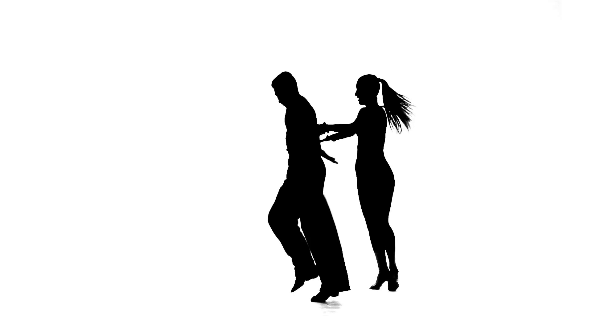 Silhouette Couple Dancers Perform Ballroom Dance, White Background, Slow Motion Stock Video Footage   Videoblocks - Ballroom Dancing, Transparent background PNG HD thumbnail