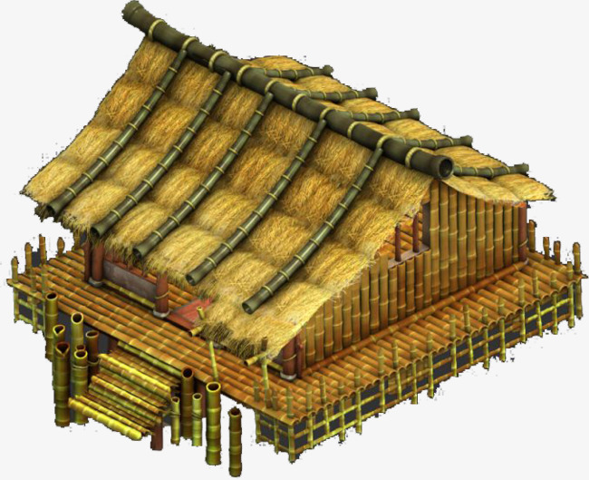 Vector wood bamboo house, Gre