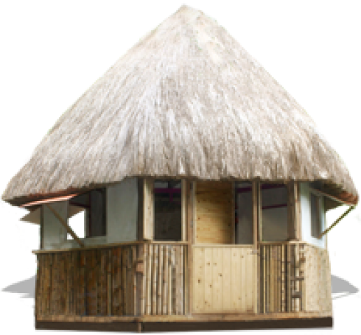 Grassy Bamboo Hut - Bamboo Hut, Transparent background PNG HD thumbnail