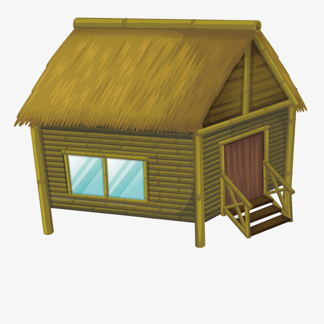 Vector Wood Bamboo House, Green, Cottage, Decoration Png And Vector - Bamboo Hut, Transparent background PNG HD thumbnail