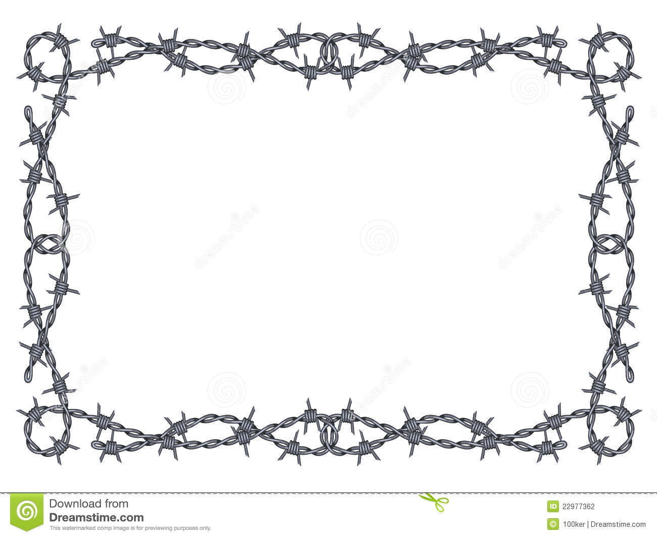 Barbed Frame Isolated Pattern White Wire Hdpng.com  - Barbed Wire Border, Transparent background PNG HD thumbnail