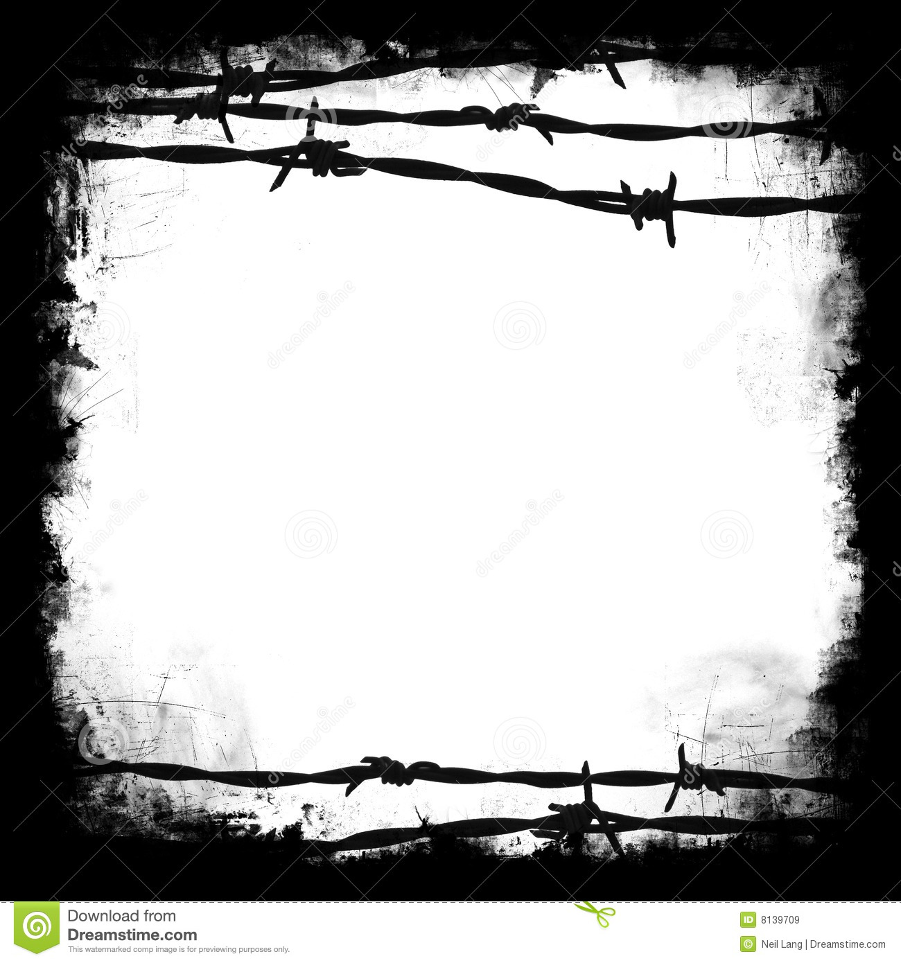 barbed wire as a border