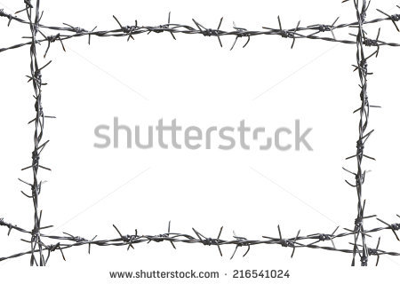 Barbed Wire Isolated On White