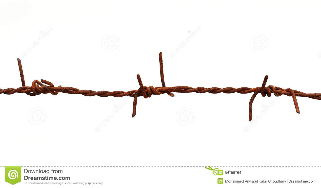 Royalty Free Stock Photo - Barbed Wire Border, Transparent background PNG HD thumbnail