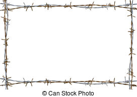 Barbed wire clipart border