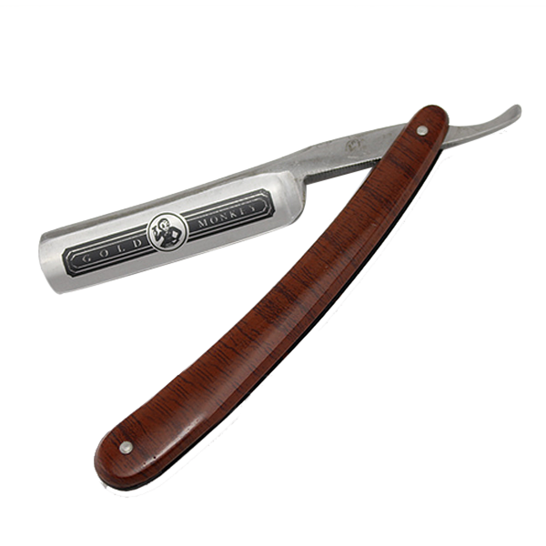 Traditional Barber Razor Manual Shaver Straight Edge Folding Knife - Barber Blade, Transparent background PNG HD thumbnail