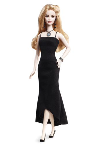 Twilight Series Wallpaper With A Cocktail Dress Called Rosalie Barbie Doll - Barbie Doll Black And White, Transparent background PNG HD thumbnail
