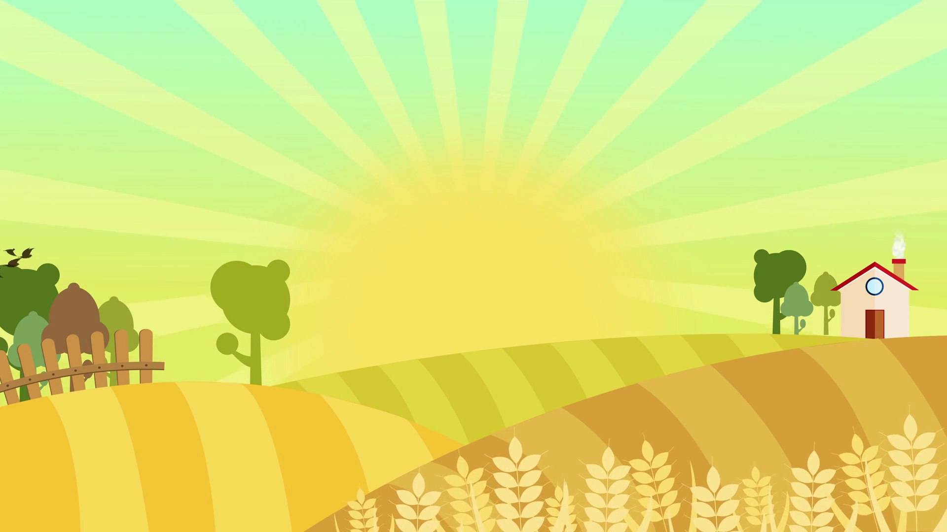 Nice Cartoon Animation Of Colorful Farm Background Seamless Loop With Space For Your Text Or Logo. Wheat Filed Over Sunburst Full Hd And 4K. Illustration Of Hdpng.com  - Barn Background, Transparent background PNG HD thumbnail