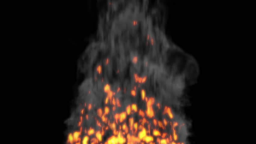 Animated Realistic Fire With Smoke On Transparent Background 3. Wide Fire Smoke Base. - Base, Transparent background PNG HD thumbnail