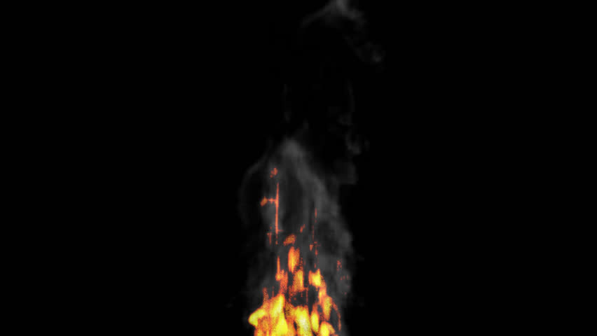 Animated Realistic Fire With Smoke On Transparent Background. (Alpha Channel Embedded With Hd Png - Base, Transparent background PNG HD thumbnail