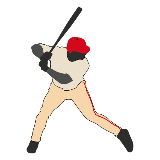 Baseball Batting Silhouette 2 - Baseball Bat Hitting Ball, Transparent background PNG HD thumbnail