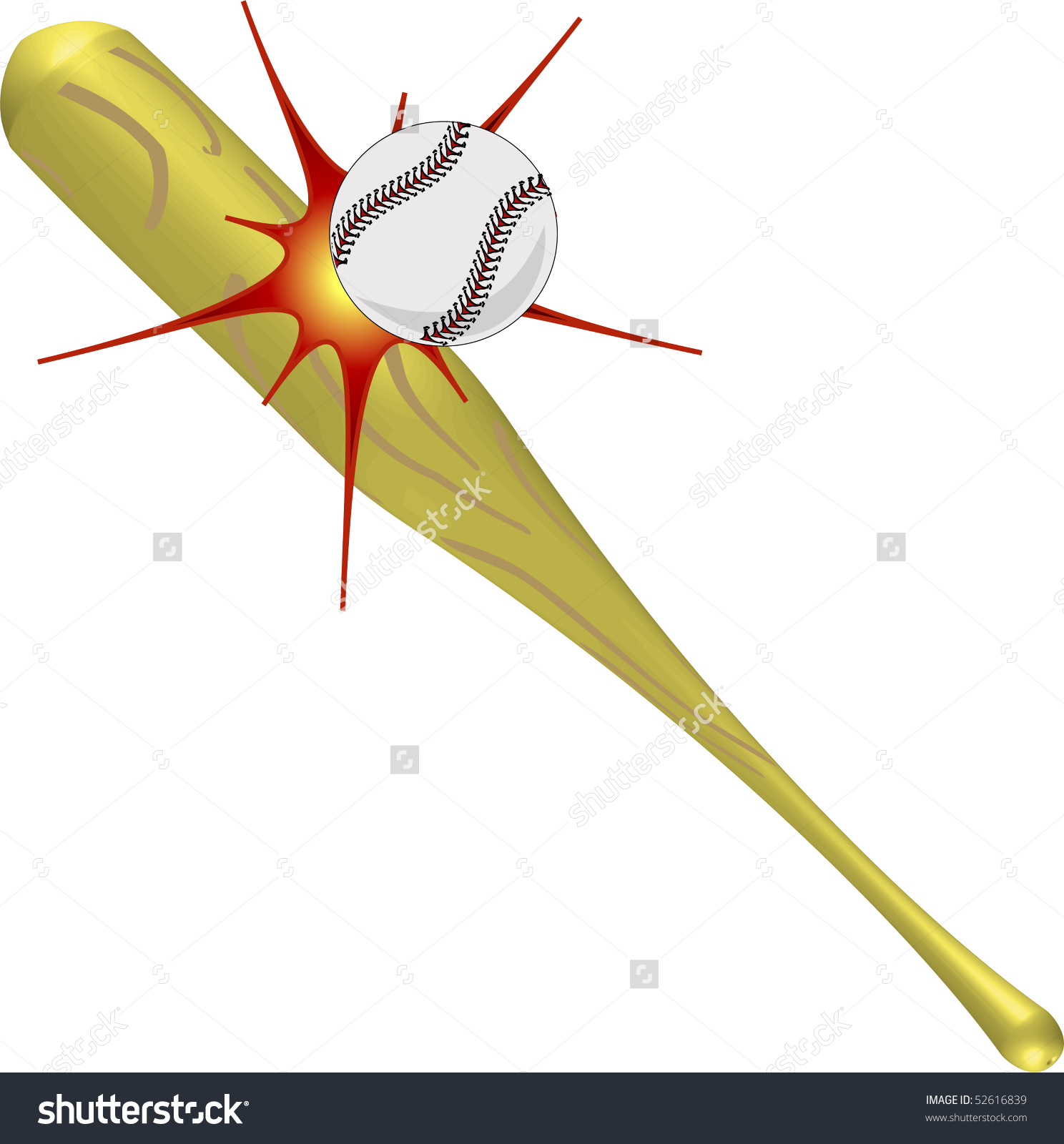 Baseball Equipment, Ball Hitting Bat - Baseball Bat Hitting Ball, Transparent background PNG HD thumbnail