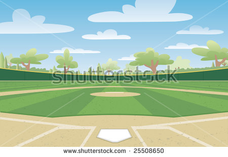 Vector Illustration Of A Nicely Groomed Baseball Field Ready For The Big Game. - Baseball Field, Transparent background PNG HD thumbnail