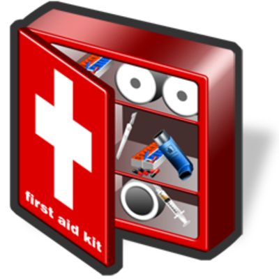red first aid kit, Red, First