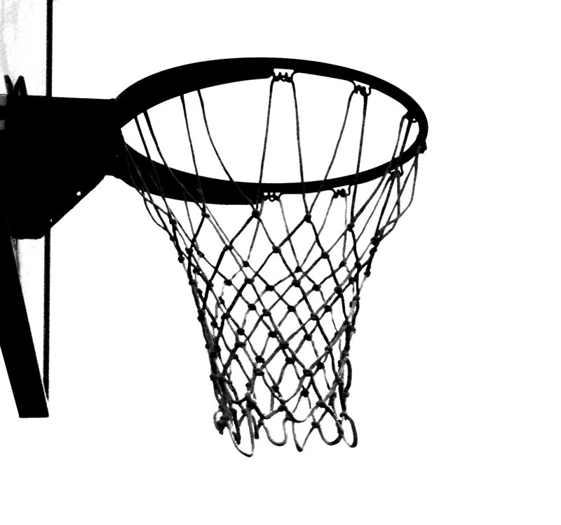 Black And White Basketball Hoop - Basketball And Net, Transparent background PNG HD thumbnail