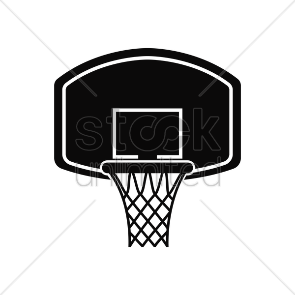 Basketball Hoop Vector Graphic - Basketball Going In Hoop, Transparent background PNG HD thumbnail