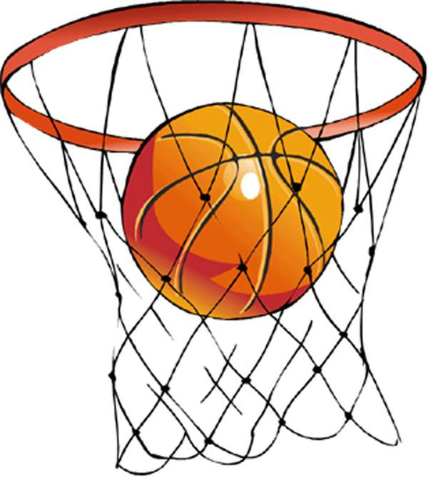 Cartoon - Basketball Going In Hoop, Transparent background PNG HD thumbnail