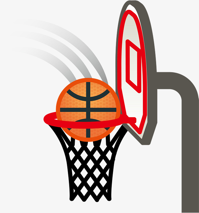 A Ball Thrown Into The Basket, Vector Png, Shoot, Basketball Entering Frame Png - Basketball Going Into Hoop, Transparent background PNG HD thumbnail