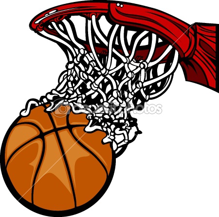 Basketball Net Vector - Basketball Going Into Hoop, Transparent background PNG HD thumbnail