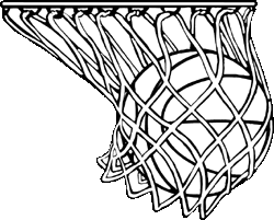 Basketball Going Into Hoop Drawing - Basketball Going Into Hoop, Transparent background PNG HD thumbnail