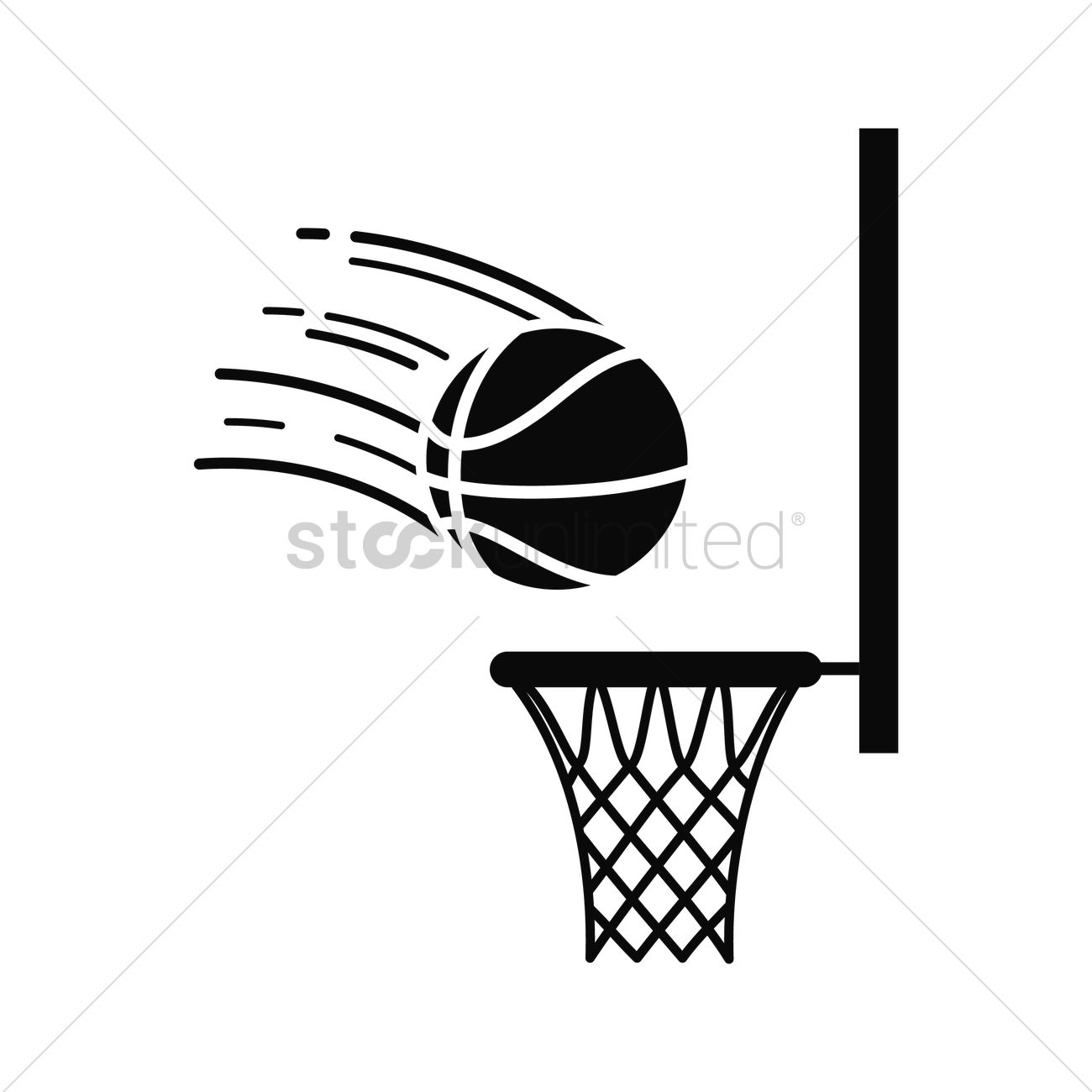 Basketball Going Into Hoop Cl