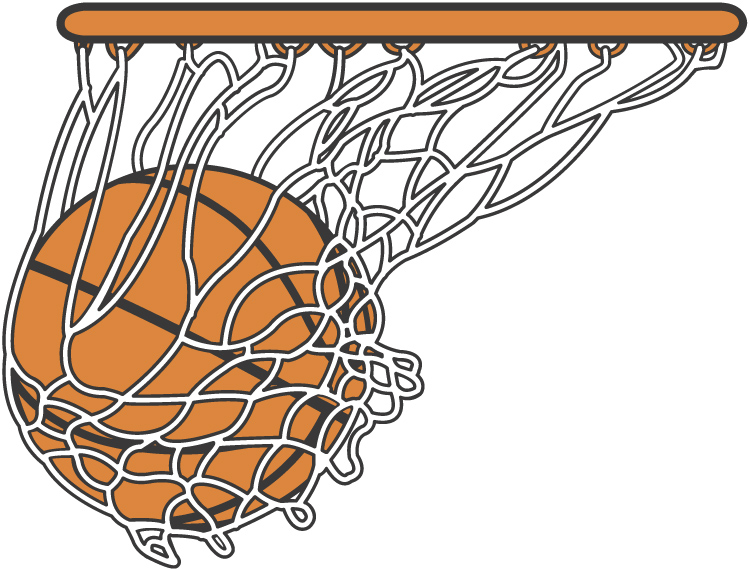 Basketball In Hoop Clipart Bl