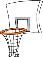 Basketball Hoop Side View Clipart - Basketball Hoop, Transparent background PNG HD thumbnail