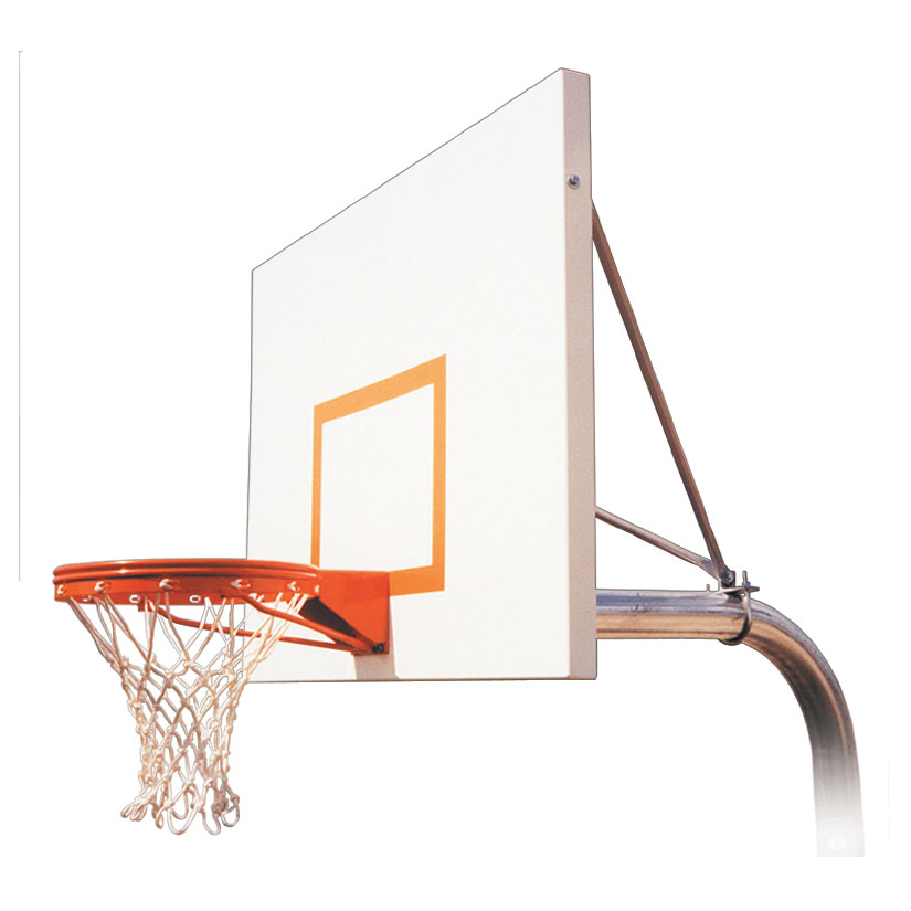First Team Ruffneck Playground Inground Fixed Height Hoop   60 Inch Steel - Basketball Hoop Side View, Transparent background PNG HD thumbnail