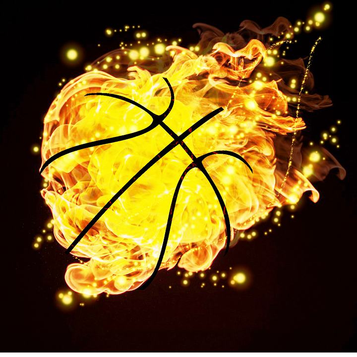 Basketball Ball Fire Sport - Basketball On Fire, Transparent background PNG HD thumbnail
