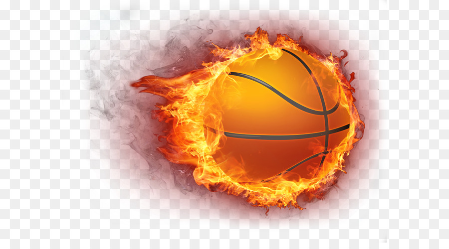 Basketball ball in flame Roya