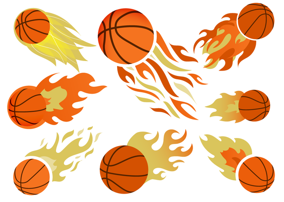 Basketball On Fire Free Vector Free Vector - Basketball On Fire, Transparent background PNG HD thumbnail