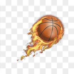 Fire Realistic Basketball - Basketball On Fire, Transparent background PNG HD thumbnail
