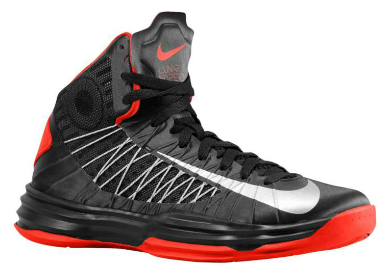 Available: Nike Hyperdunk 2012 U2013 Black/gym Red - Basketball Shoe, Transparent background PNG HD thumbnail