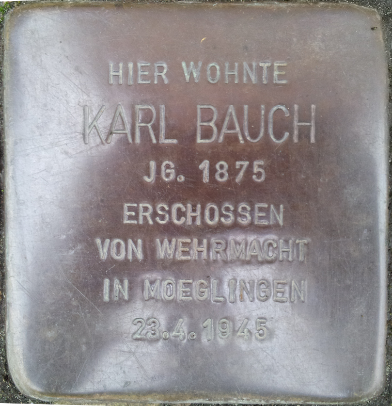 File:karl Bauch Stolperstein In Stammheim.png - Bauch, Transparent background PNG HD thumbnail