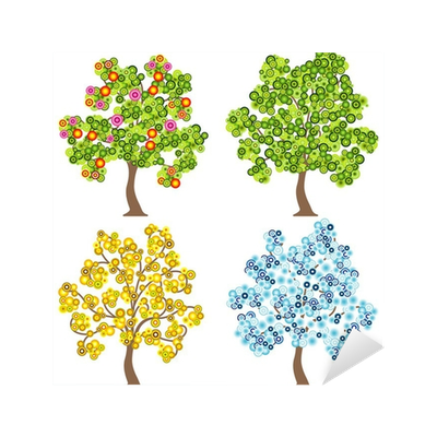 Aufkleber Vier Jahreszeiten Baum U2022 Pixers®   Wir Leben, Um Zu Verändern - Baum Vier Jahreszeiten, Transparent background PNG HD thumbnail